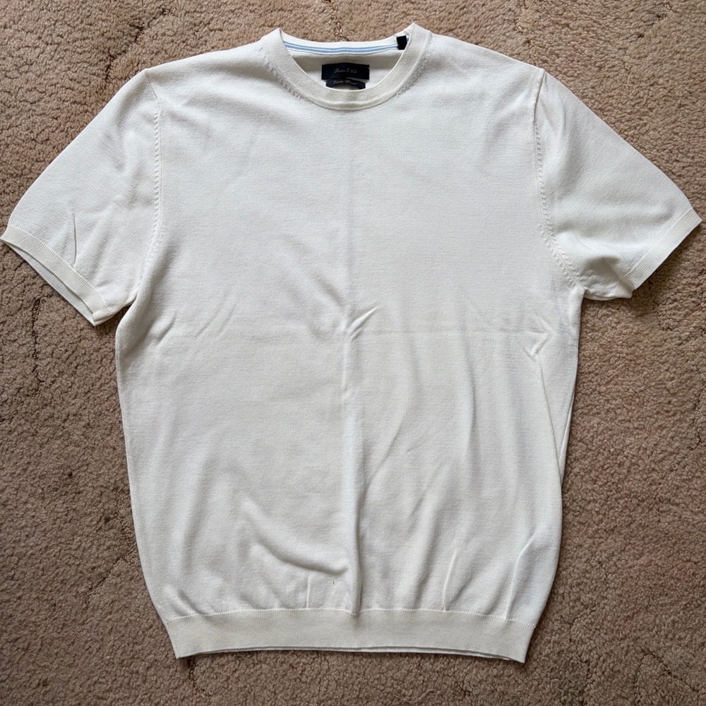 Men's Small Porter & Ash fitted white tshirt